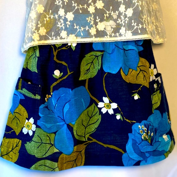 Abercrombie & Fitch Floral Skirt 100% Cotton Lined Two Front Pockets - Picture 5 of 5